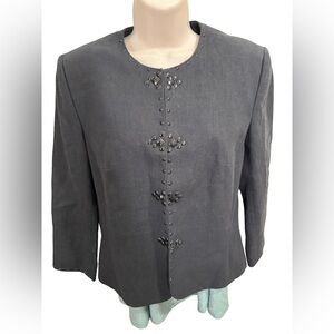 1057 / Guara Black Embellished Jacket Women’s Size 40 NWT